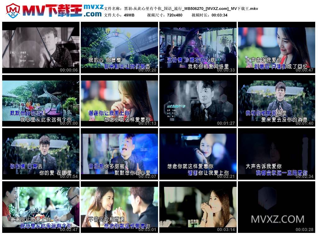 黑羽-从此心里有个你_国语_流行_MB506270